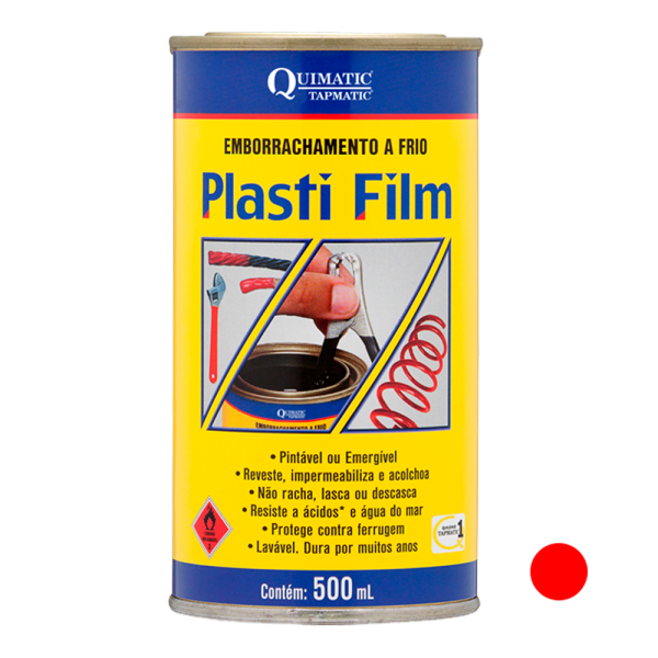 Plasti Film 500 ml Vermelho - 500 mL - QUIMATIC TAPMATIC